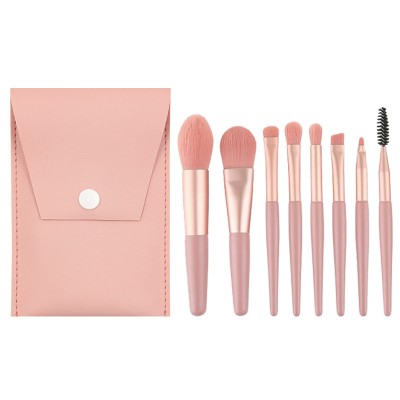 Leichi New 8pcs mini portable makeup brush set soft hair eye shadow brush powder complete makeup tools